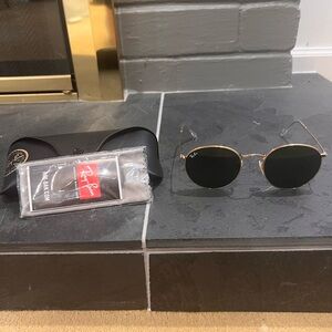 Ray-Ban Sunglasses RB3447-N ROUND METAL 001 Arista Gold Frames Green G-15 Lenses